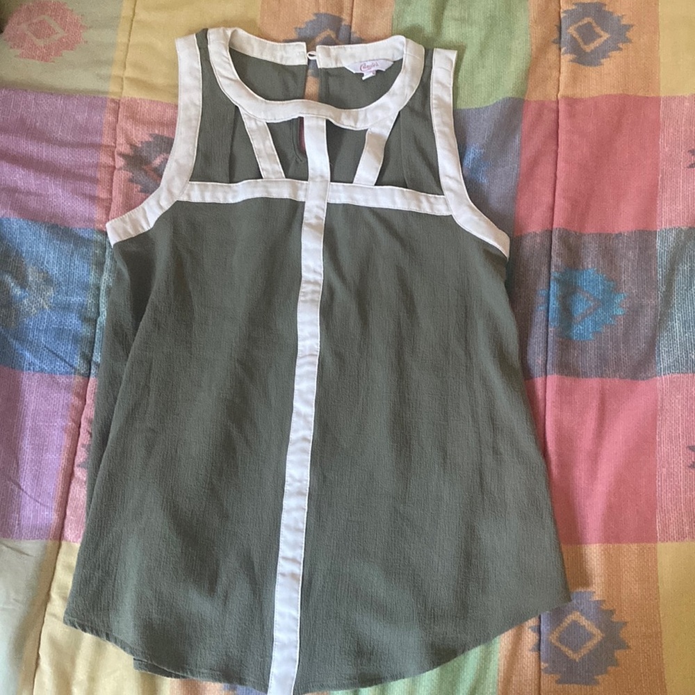 Candies green blouse tank top, size: S